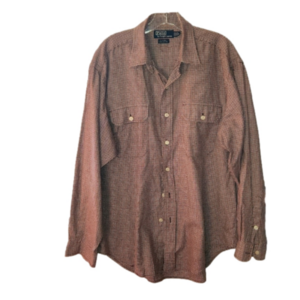 Polo by Ralph Lauren gingham Houndstooth  button-up long sleeve shirt.sz L